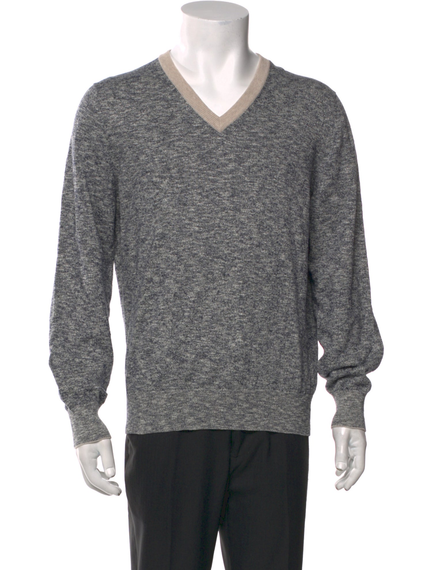 Brunello Cucinelli V-Neck Long Sleeve Pullover