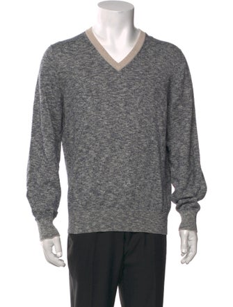 Brunello Cucinelli V-Neck Long Sleeve Pullover