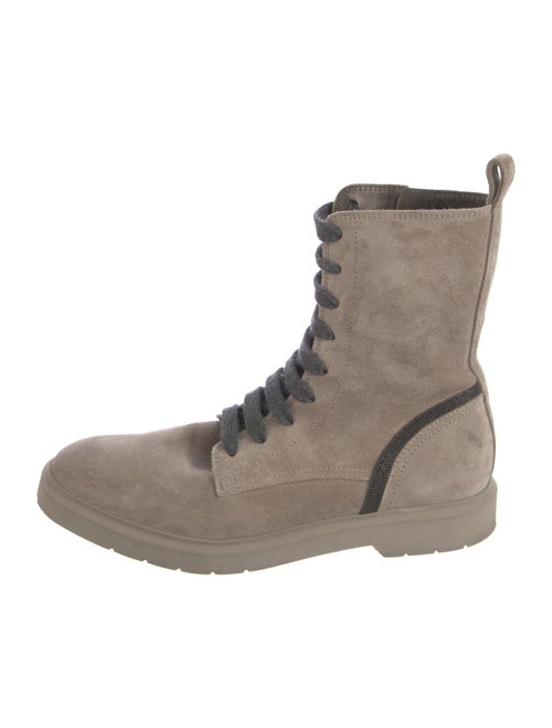 Brunello Cucinelli Suede Combat Boots