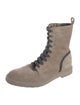 Brunello Cucinelli Suede Combat Boots