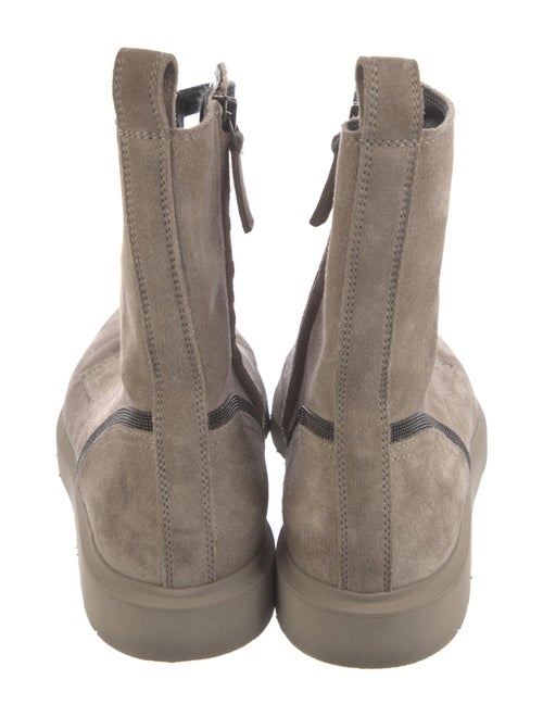 Brunello Cucinelli Suede Combat Boots