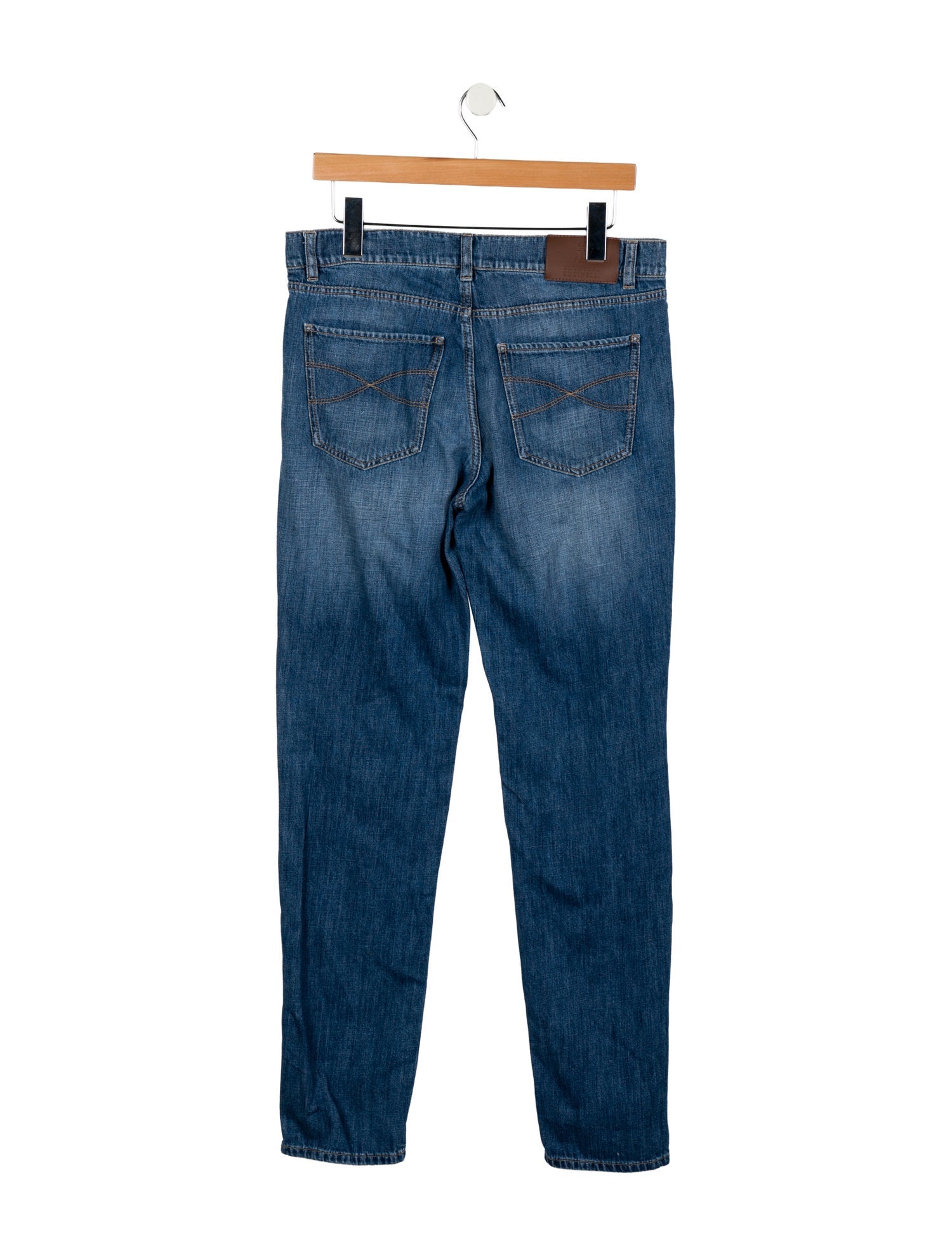 Brunello Cucinelli Mid-Rise Straight Leg Jeans