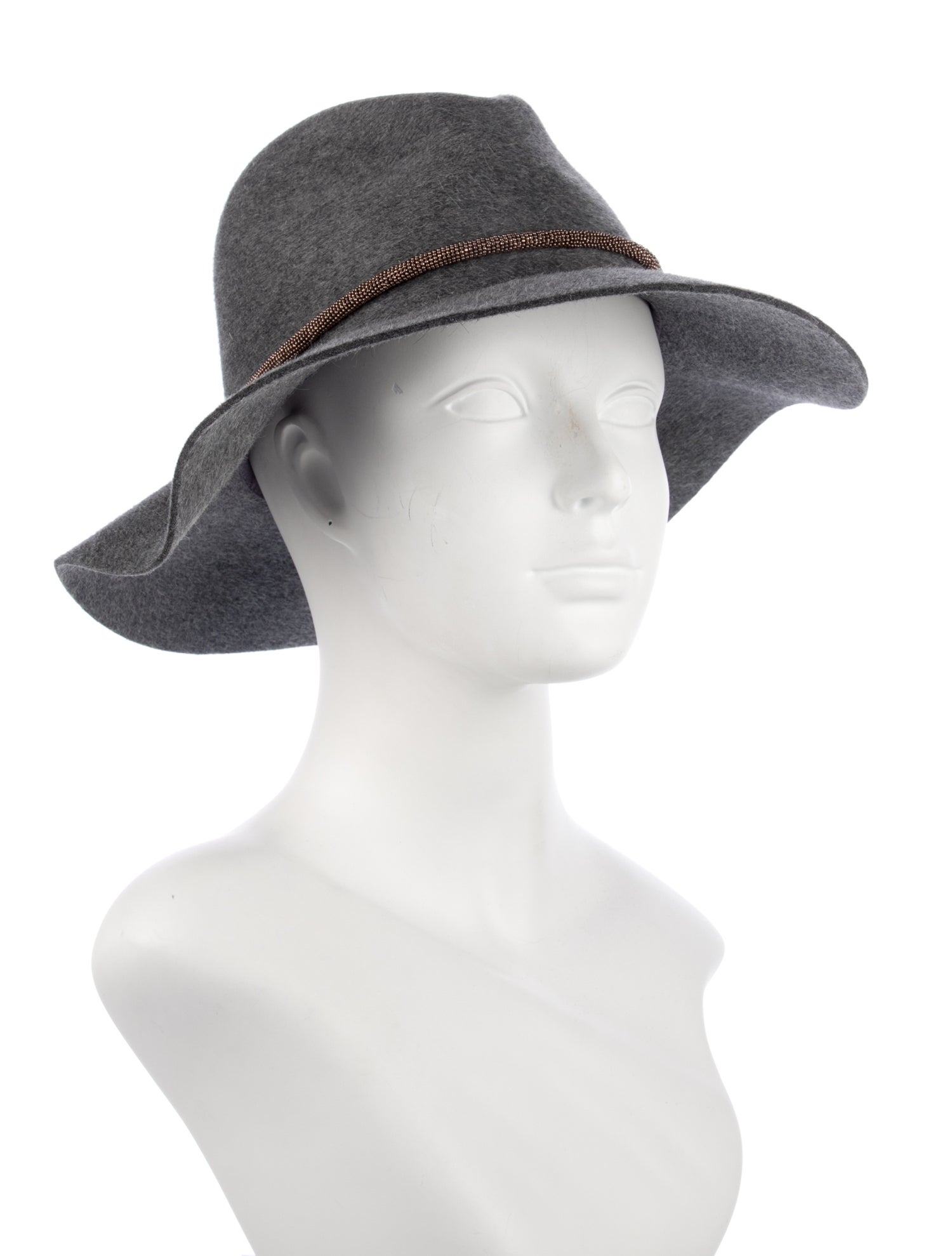 Brunello Cucinelli Rabbit Fur Felt Fedora Hat