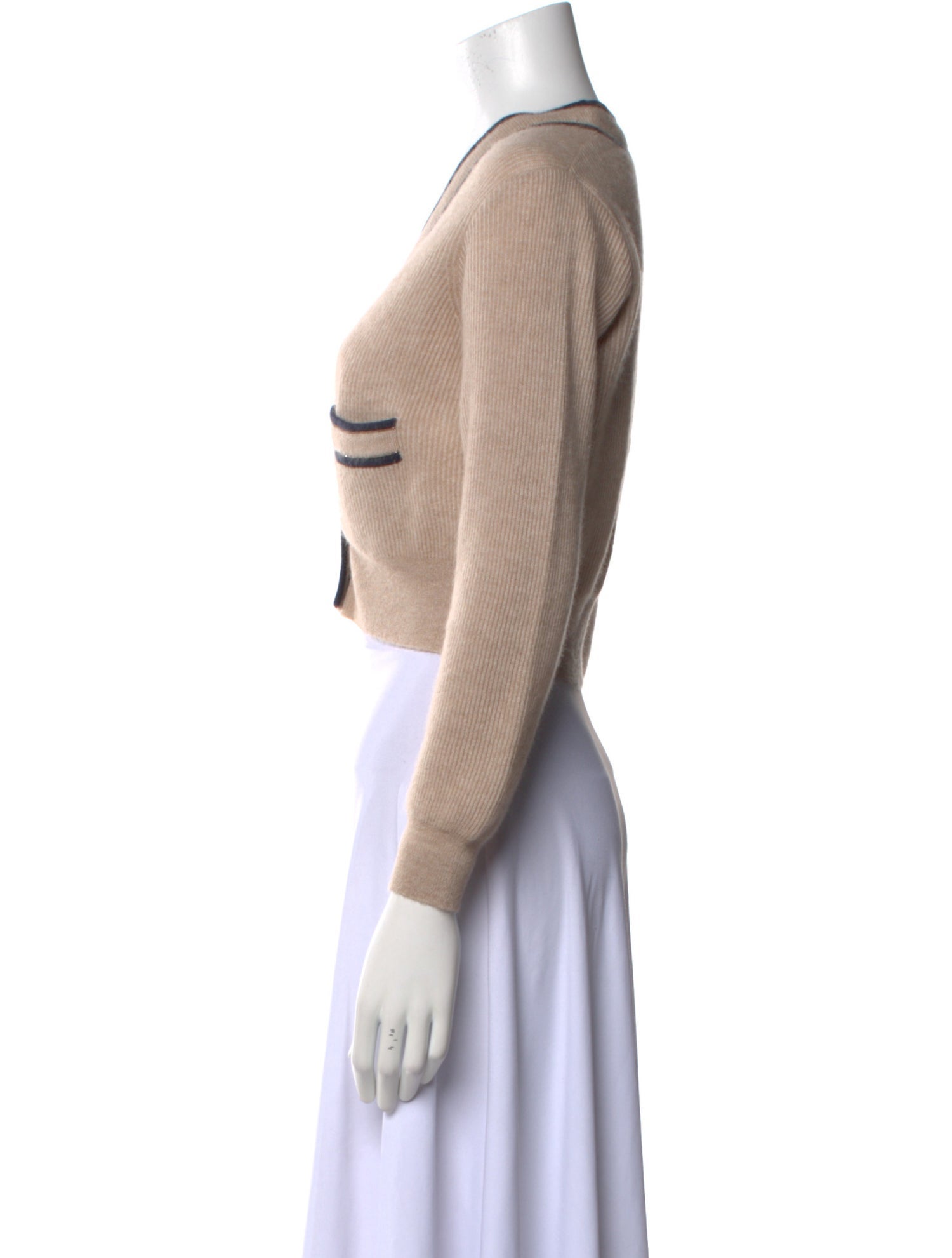 Brunello Cucinelli Graphic Print V-Neck Sweater w/ Tags