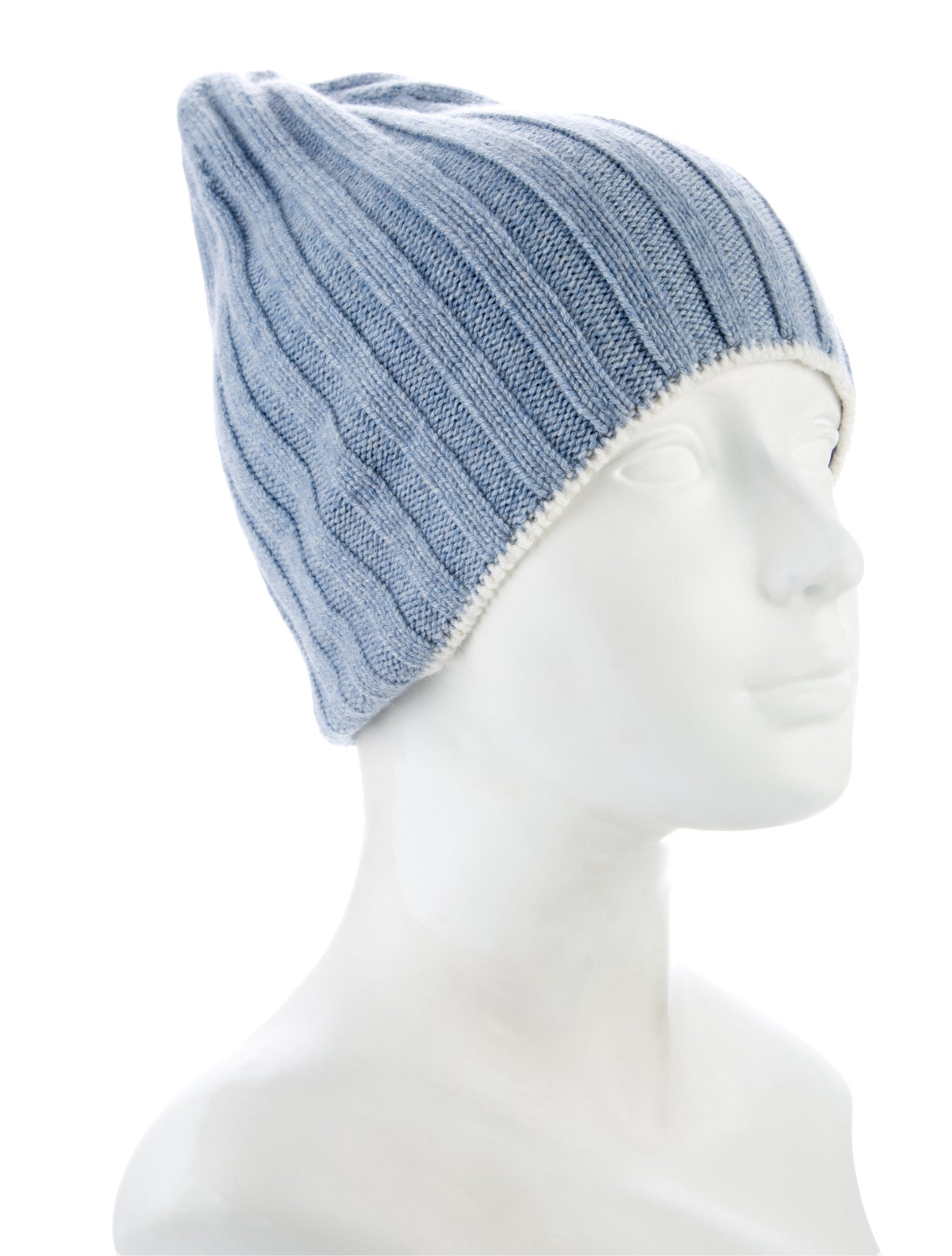 Brunello Cucinelli Knitted Cashmere Beanie w/ Pleated Accent Throughout