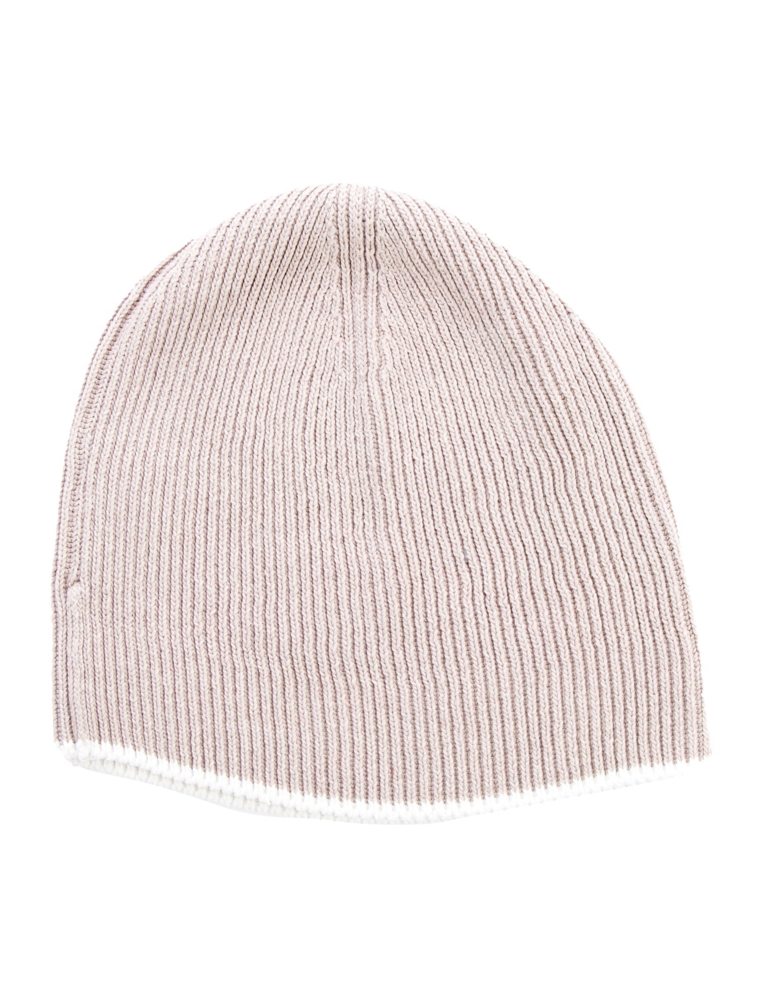 Brunello Cucinelli Cotton Knitted Beanie With Braided And Pleated Accent Throughout