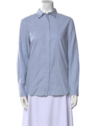 Brunello Cucinelli Long Sleeve Button-Up Top