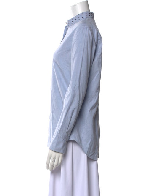 Brunello Cucinelli Long Sleeve Button-Up Top