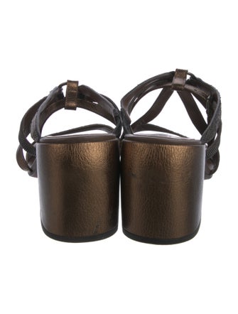 Brunello Cucinelli Monili Leather Espadrilles