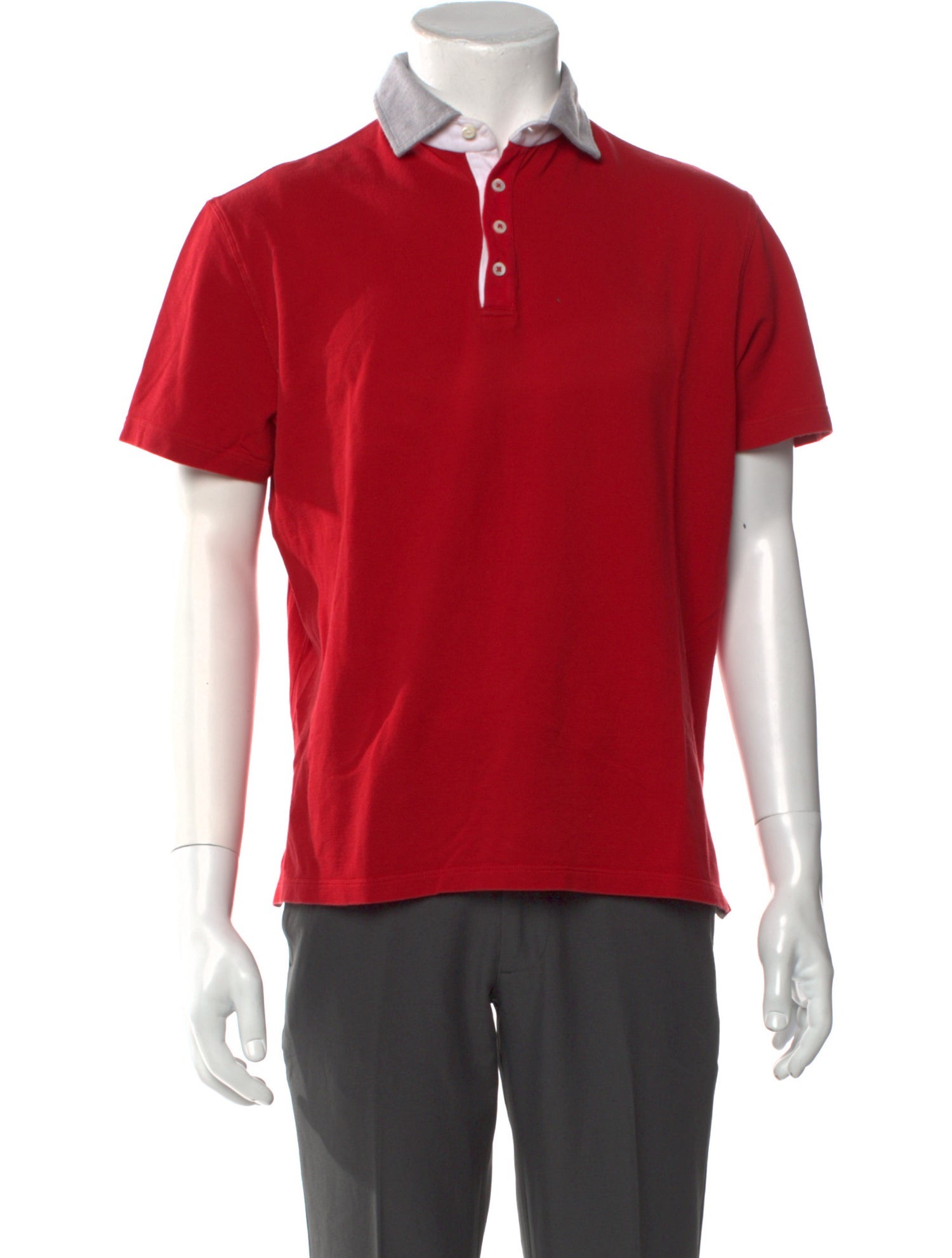 Brunello Cucinelli V-Neck Short Sleeve Polo Shirt