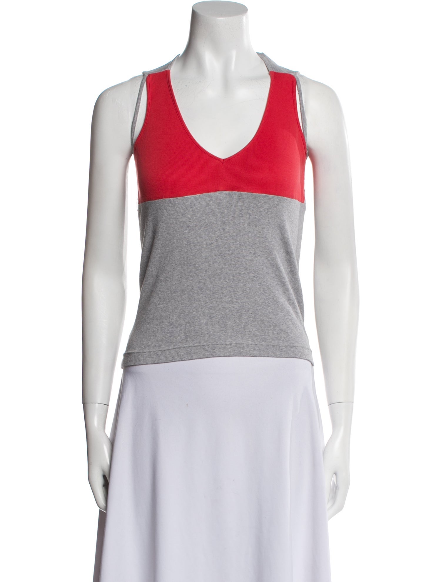 Brunello Cucinelli Cashmere Colorblock Pattern Top