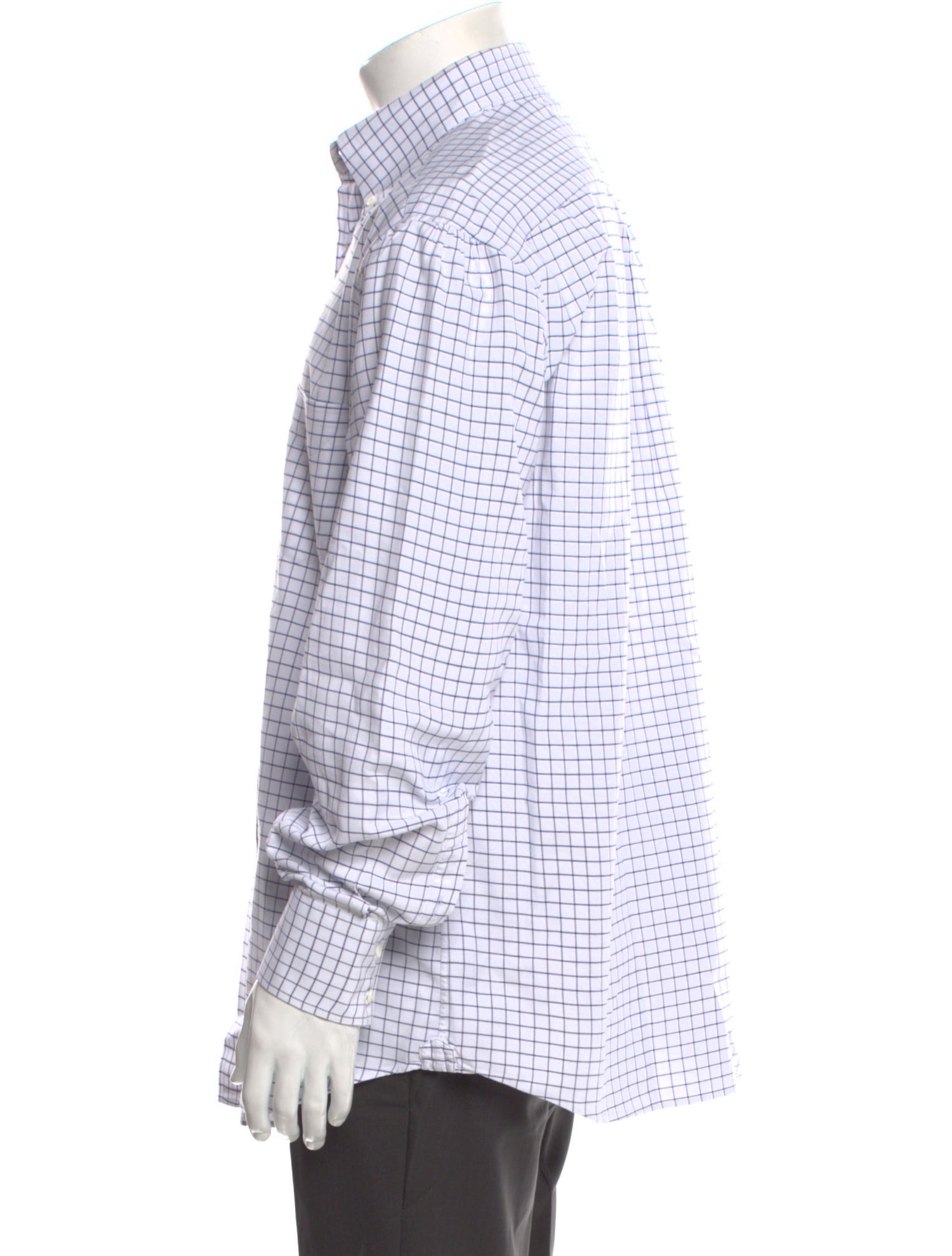 Brunello Cucinelli Plaid Print Long Sleeve Dress Shirt