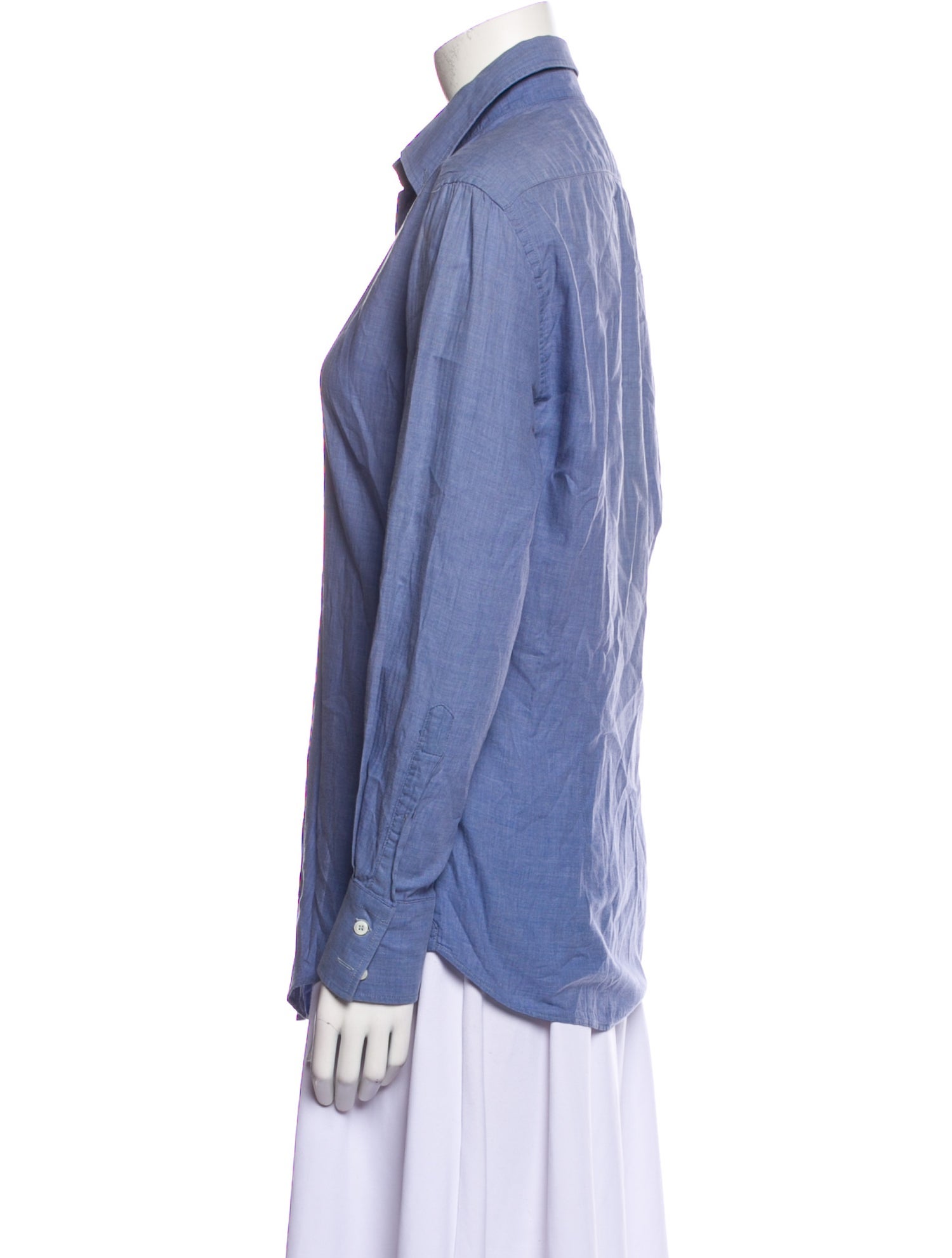 Brunello Cucinelli Long Sleeve Button-Up Top