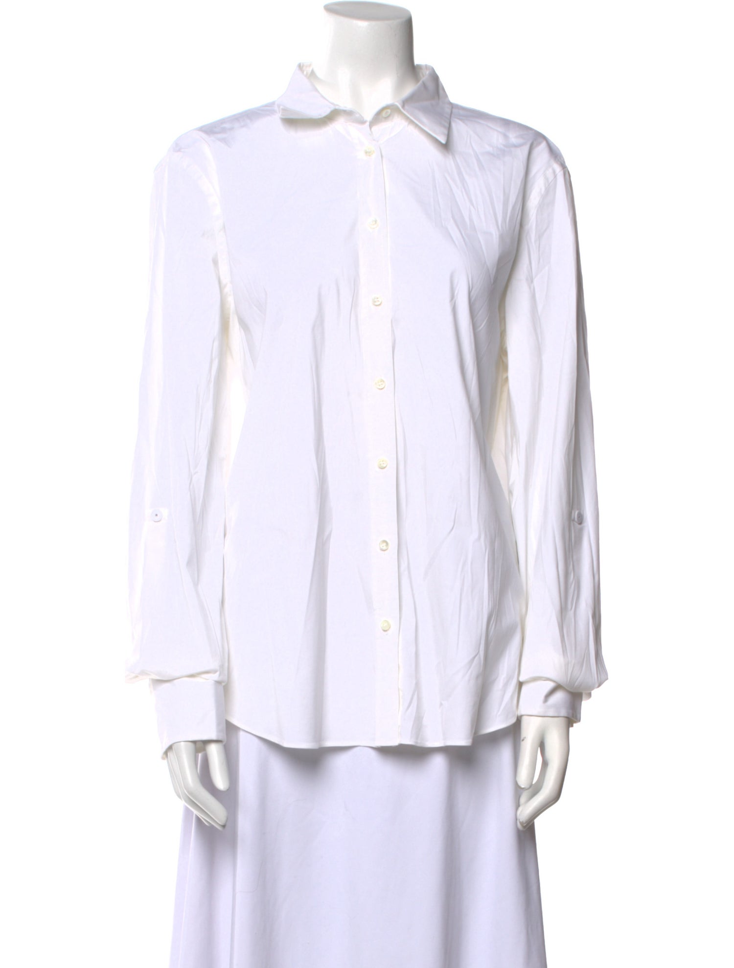 Brunello Cucinelli Long Sleeve Button-Up Top