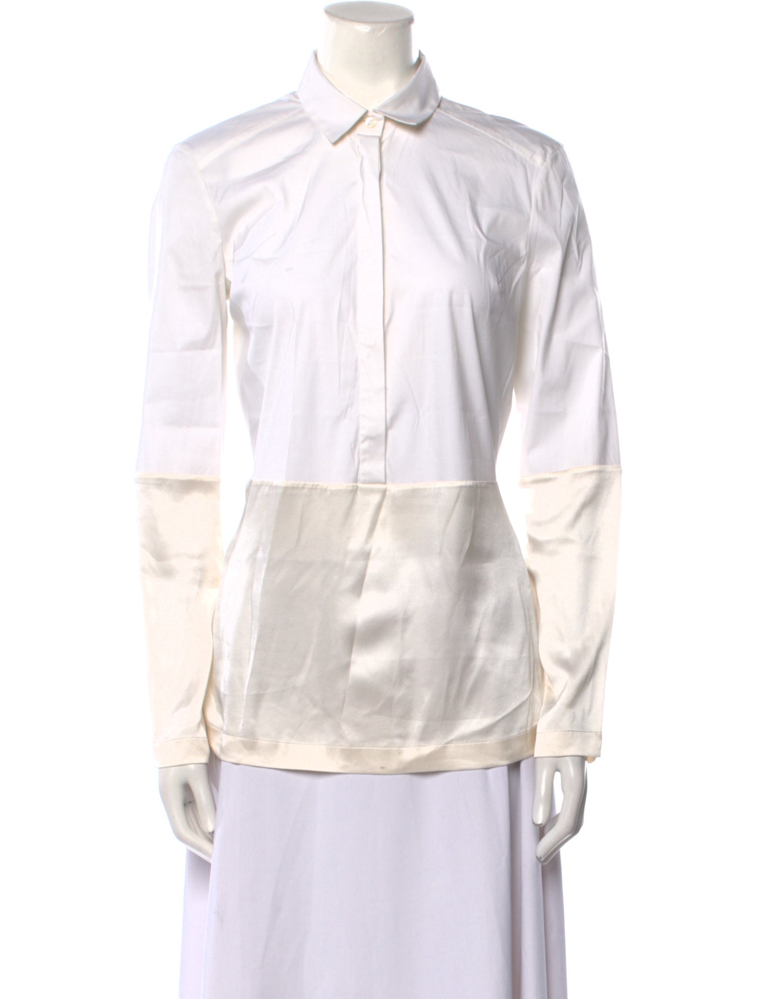 Brunello Cucinelli Long Sleeve Button-Up Top
