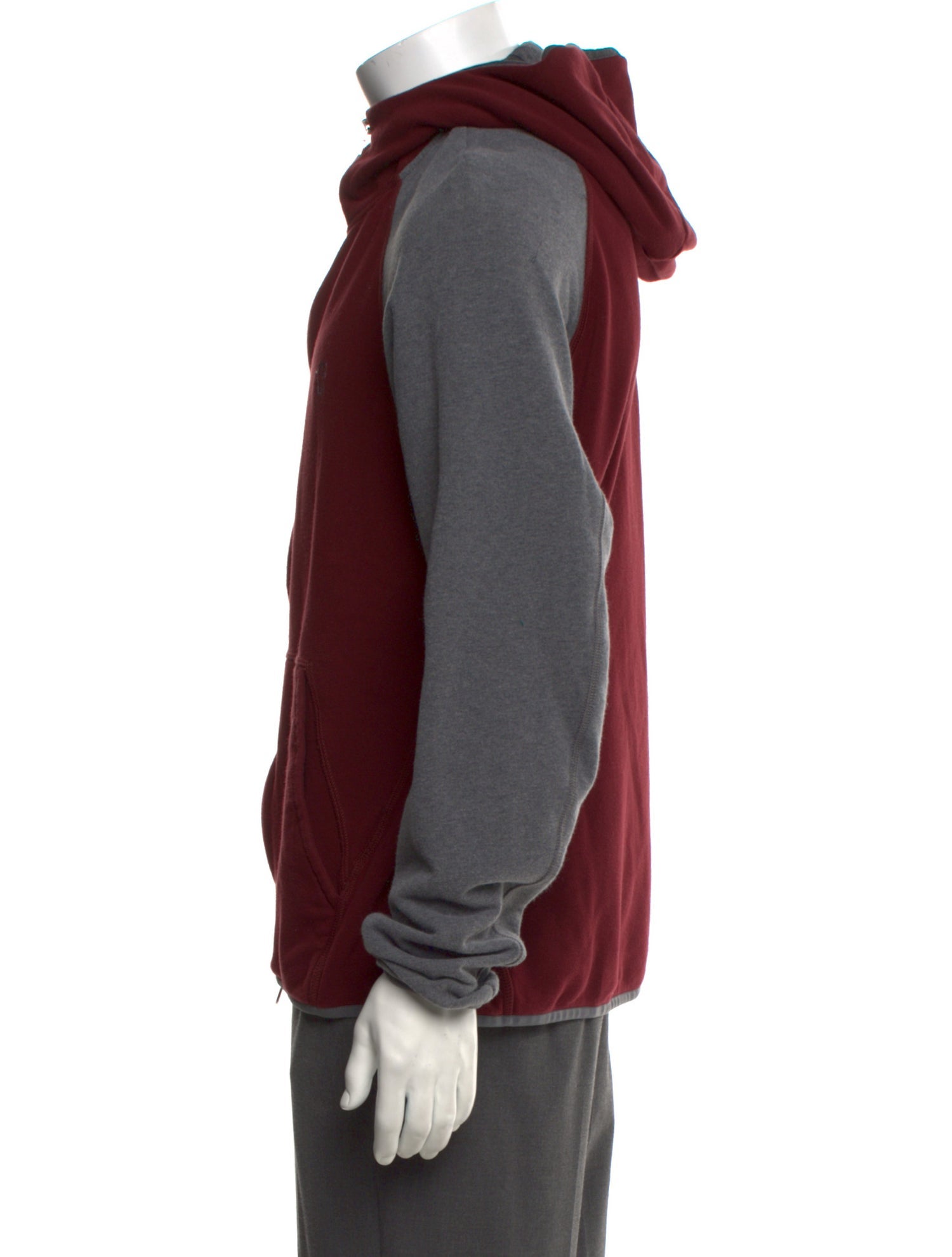 Brunello Cucinelli Colorblock Pattern Mock Neck Hoodie