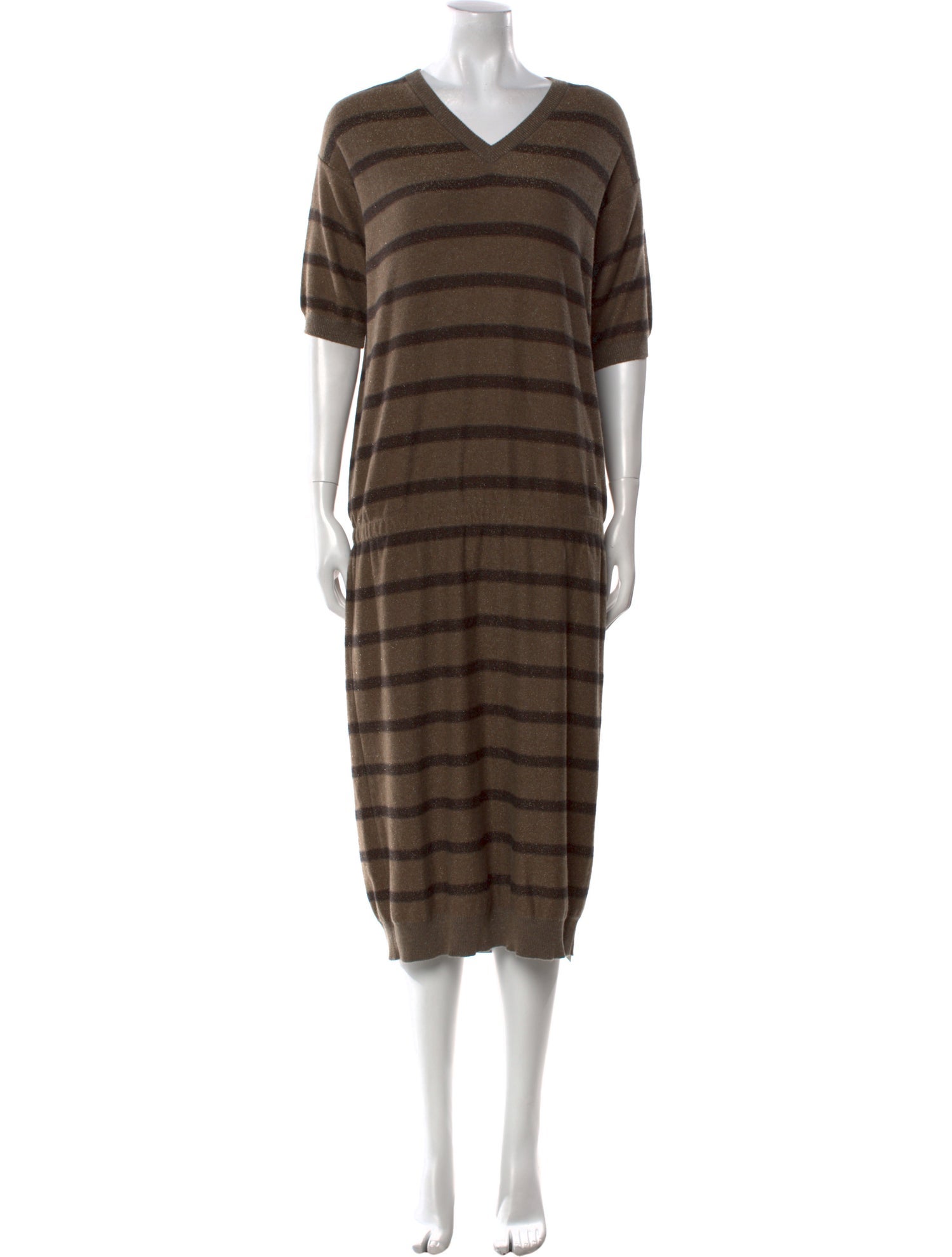 Brunello Cucinelli Cashmere Midi Length Dress w/ Tags