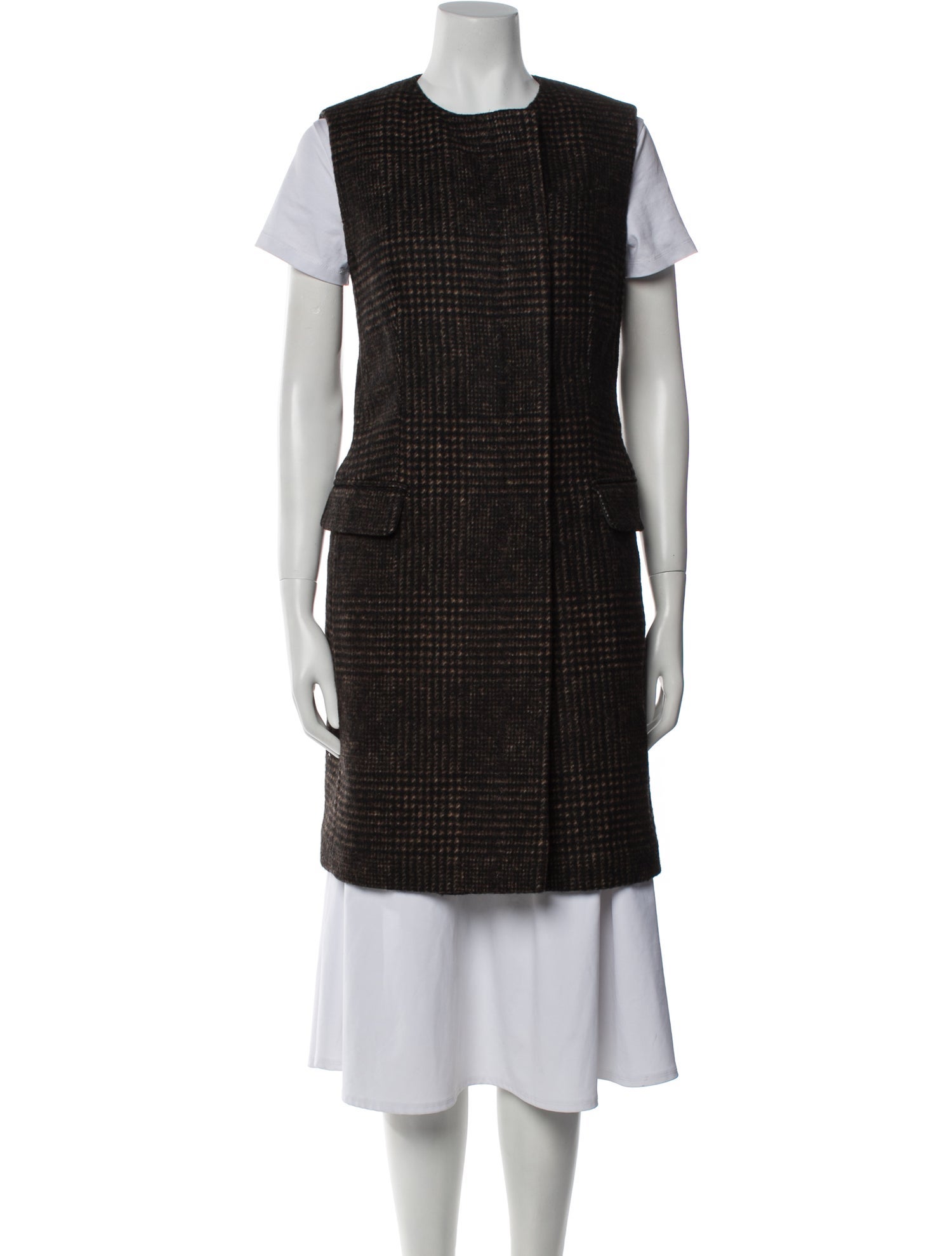 Brunello Cucinelli Alpaca Plaid Print Vest w/ Tags