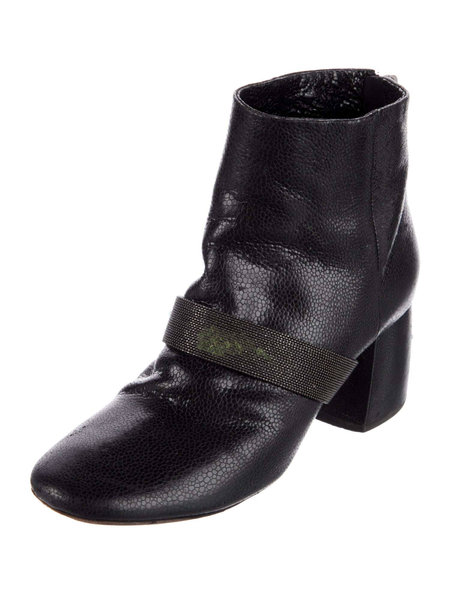 Brunello Cucinelli Monili Leather Boots