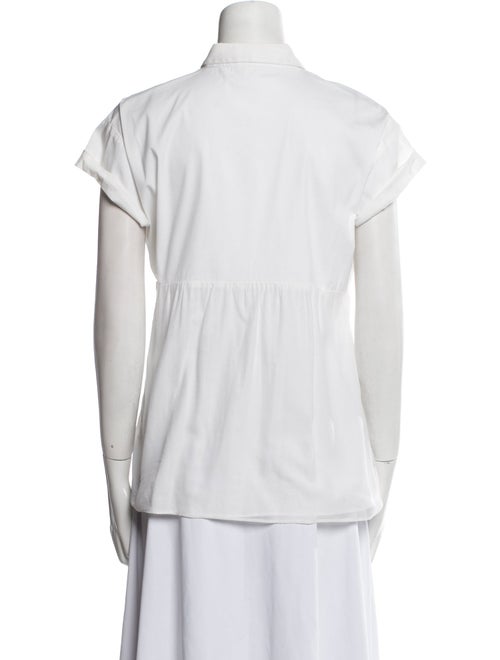 Brunello Cucinelli Short Sleeve Button-Up Top