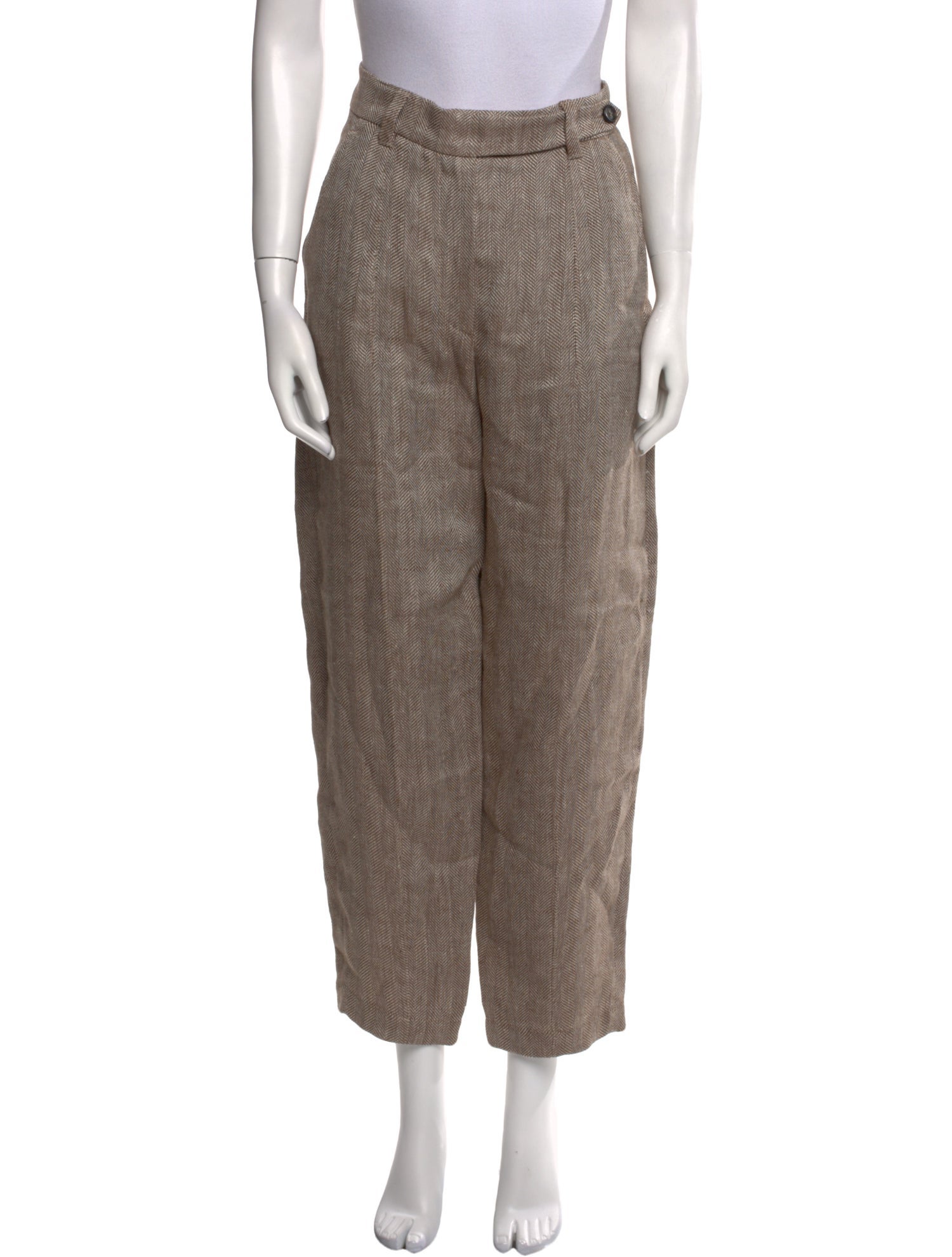 Brunello Cucinelli Linen Straight Leg Pants