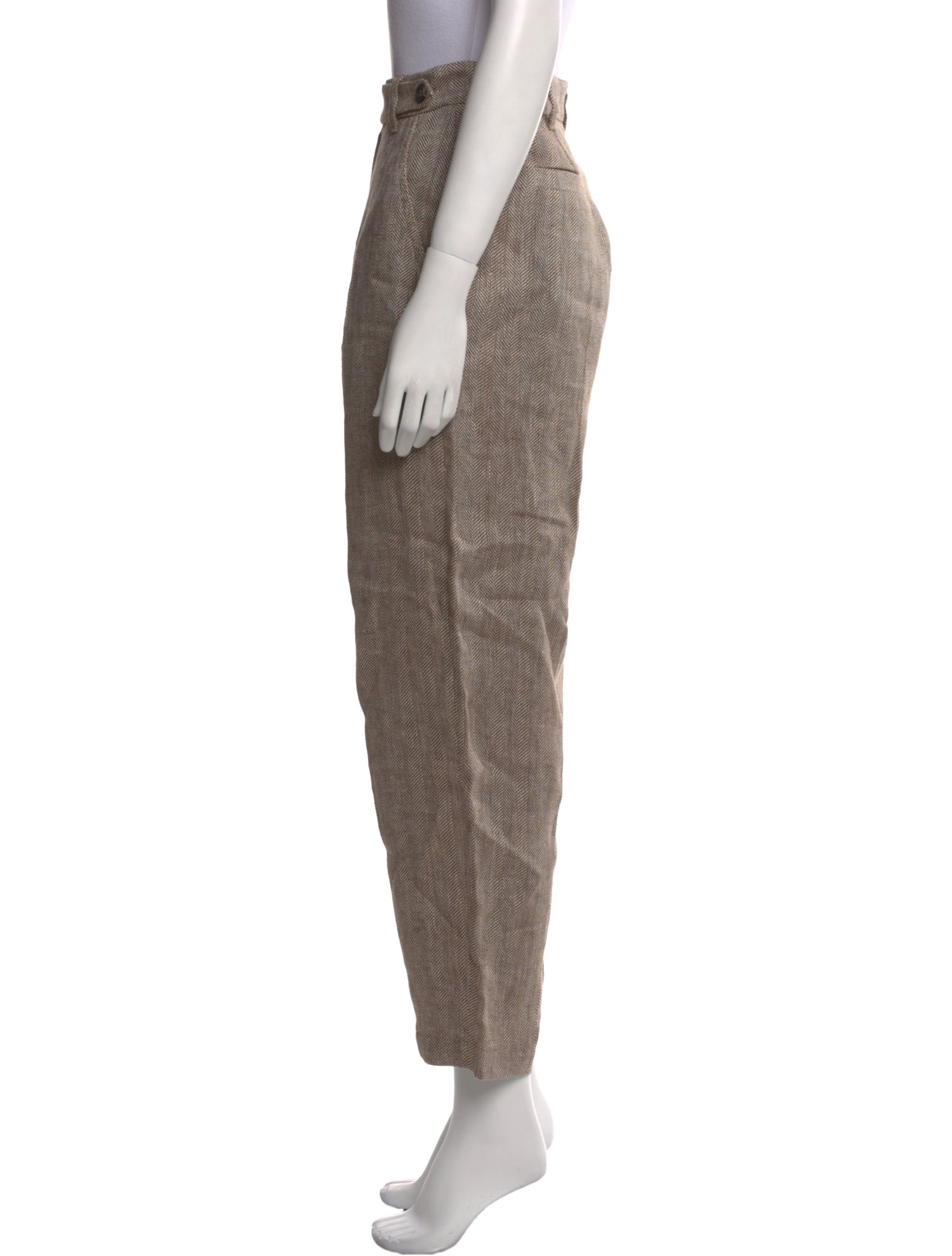 Brunello Cucinelli Linen Straight Leg Pants