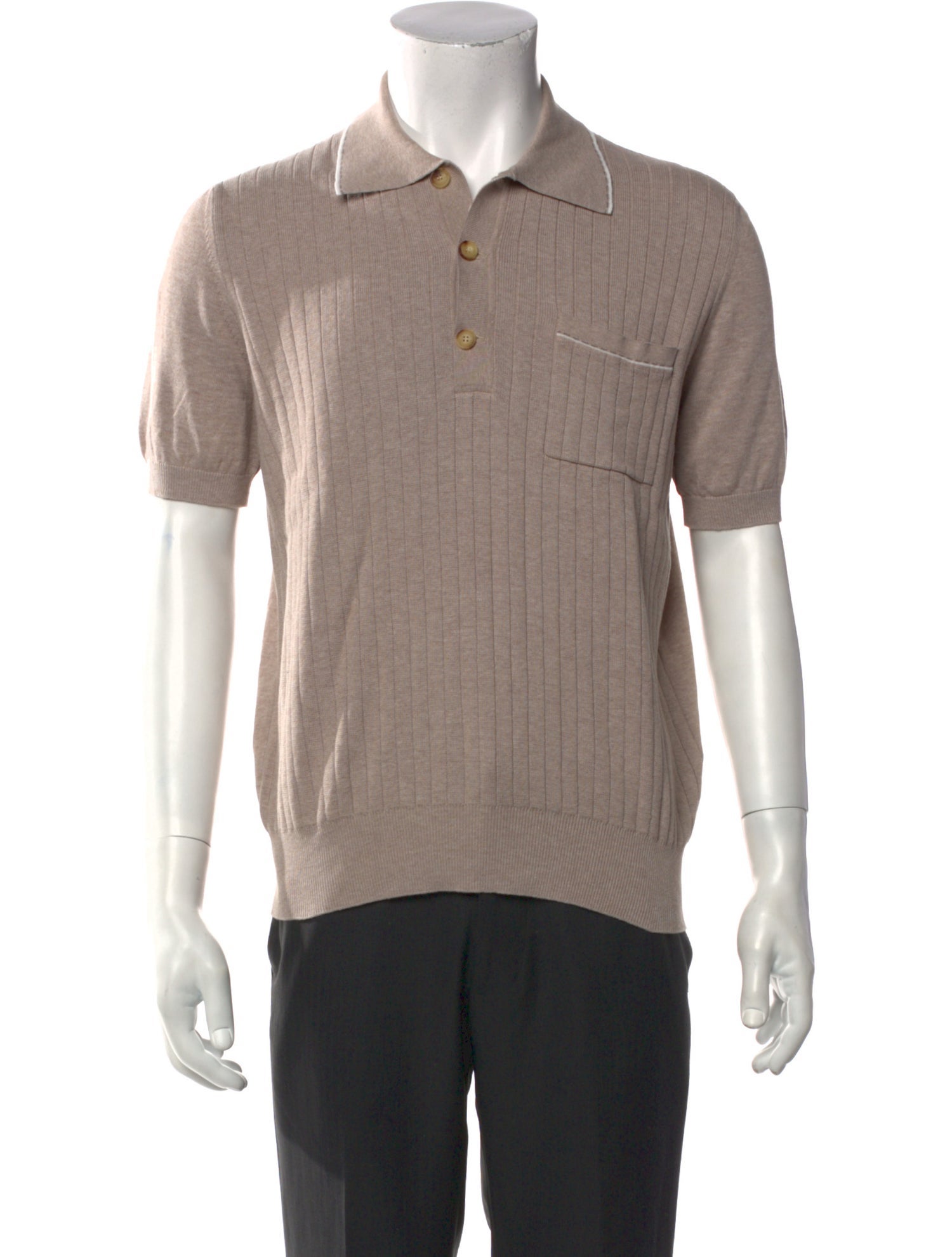Brunello Cucinelli Collar Short Sleeve Polo Shirt