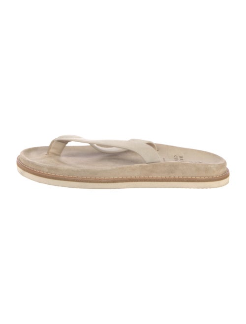 Brunello Cucinelli Suede Flip Flops