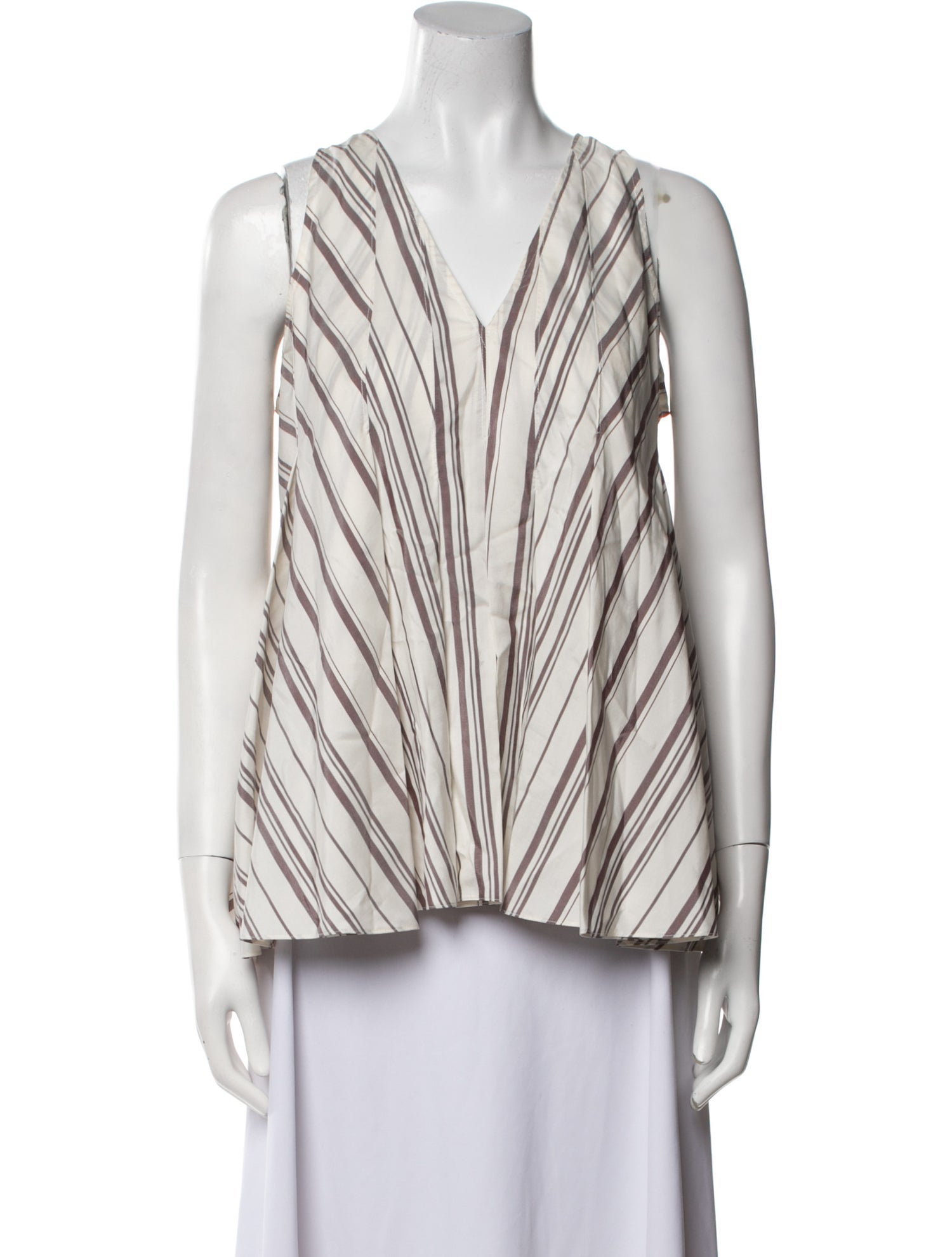 Brunello Cucinelli Silk Striped Blouse