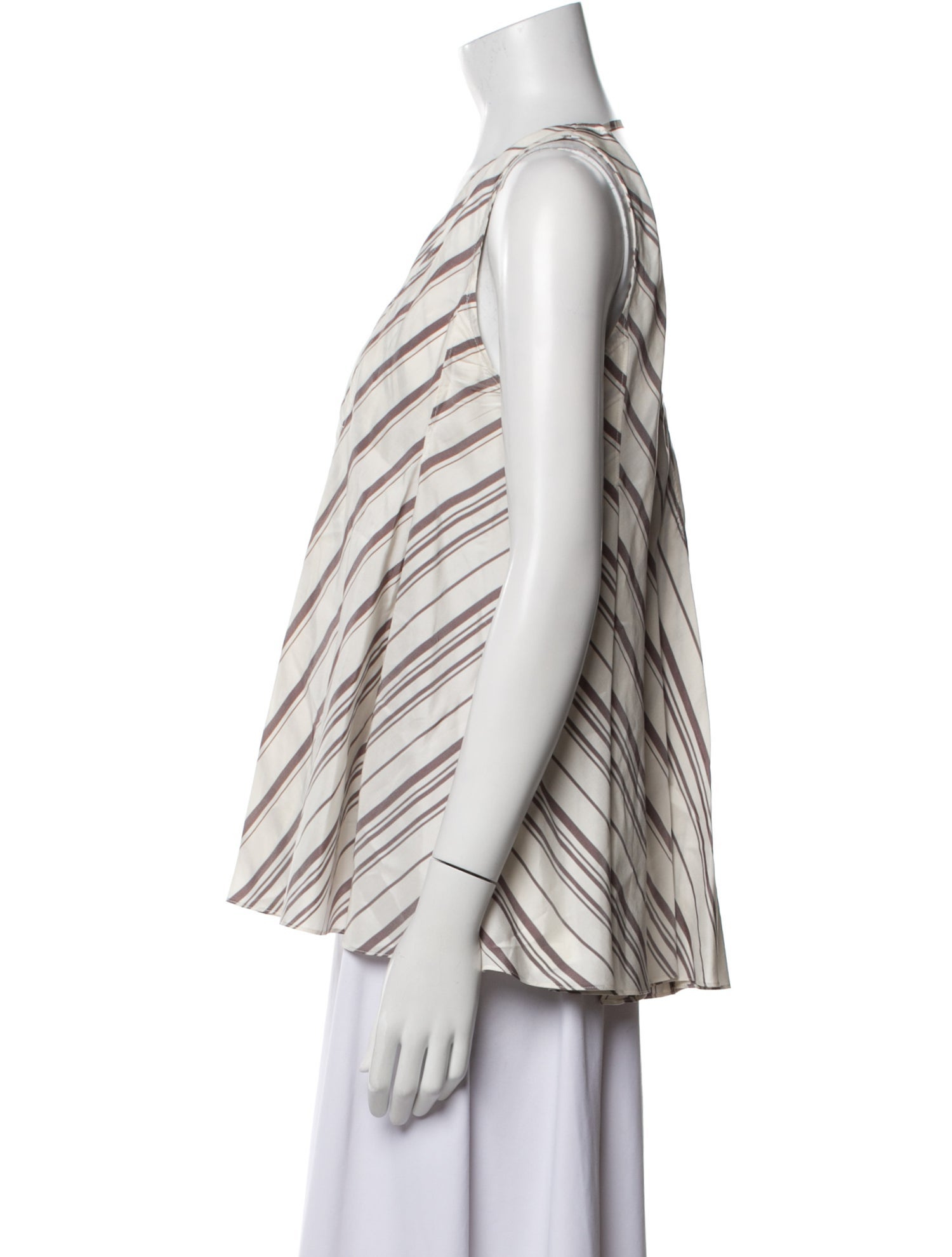 Brunello Cucinelli Silk Striped Blouse