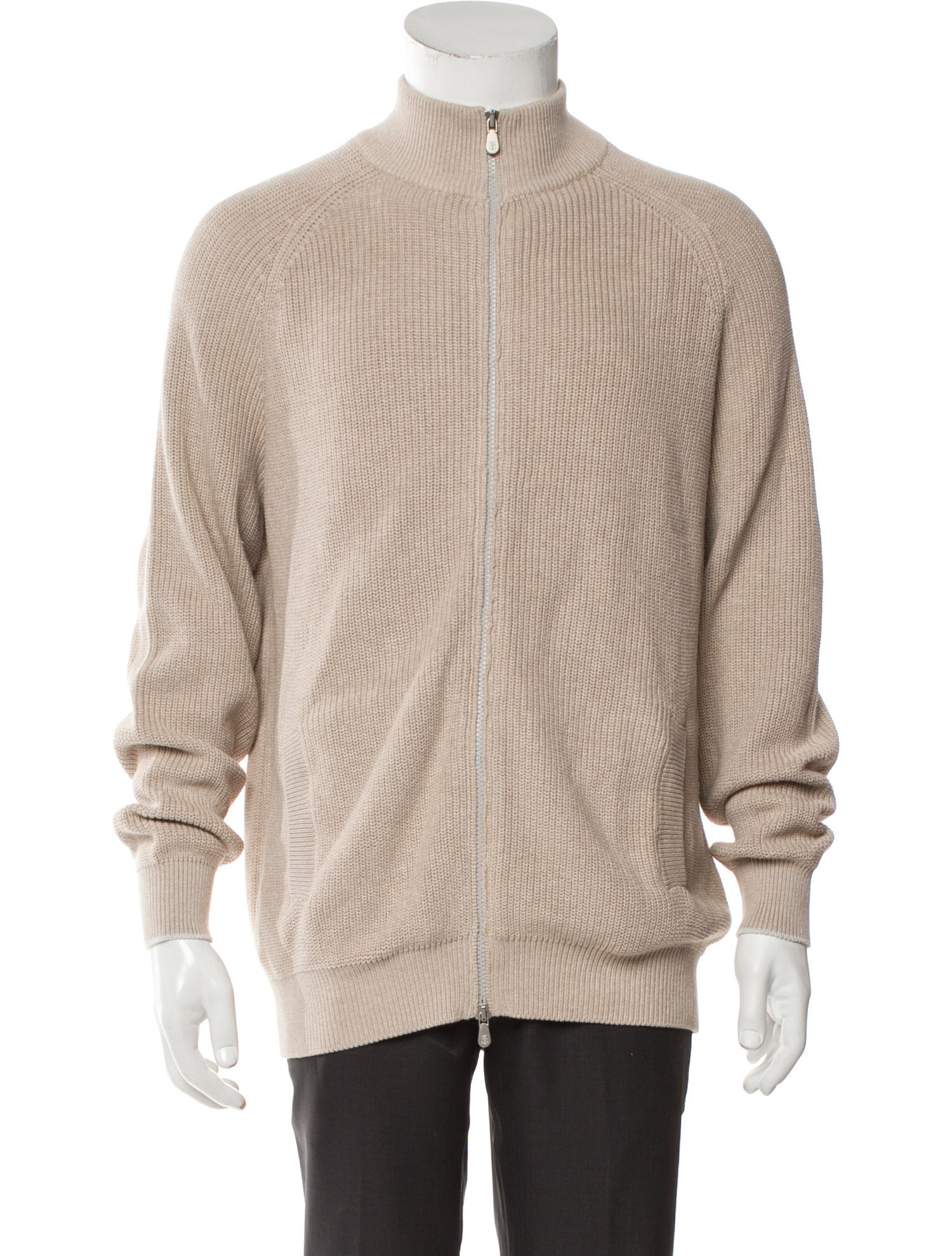 Brunello Cucinelli Mock Neck Long Sleeve Cardigan