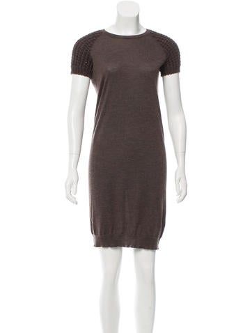 Brunello Cucinelli Sequin-Accented Cashmere Dress