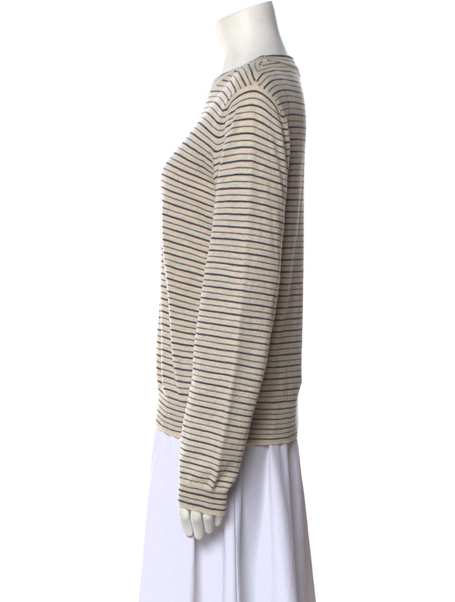 Brunello Cucinelli Striped Crew Neck Sweatshirt