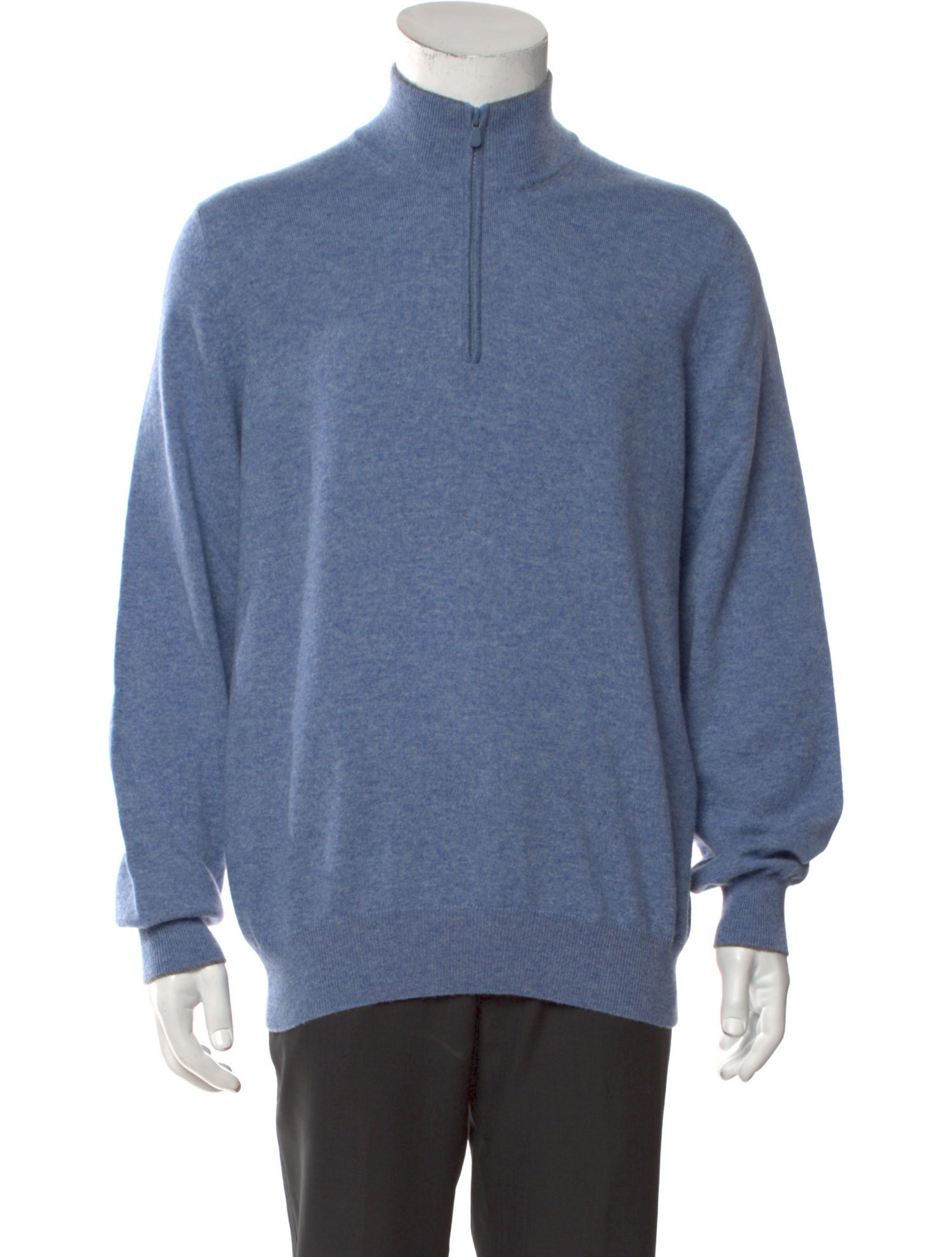 Brunello Cucinelli Cashmere Mock Neck Polo Sweater