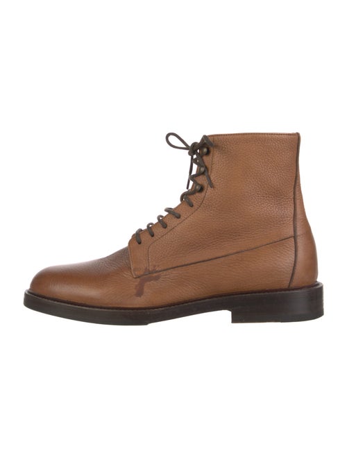 Brunello Cucinelli Leather Lace-Up Boots