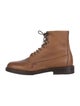 Brunello Cucinelli Leather Lace-Up Boots