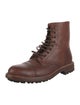 Brunello Cucinelli Leather Combat Boots
