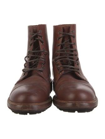 Brunello Cucinelli Leather Combat Boots