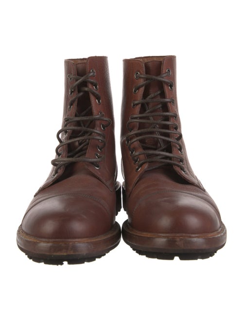 Brunello Cucinelli Leather Combat Boots