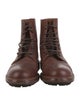 Brunello Cucinelli Leather Combat Boots