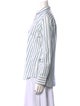 Brunello Cucinelli Striped Long Sleeve Button-Up Top