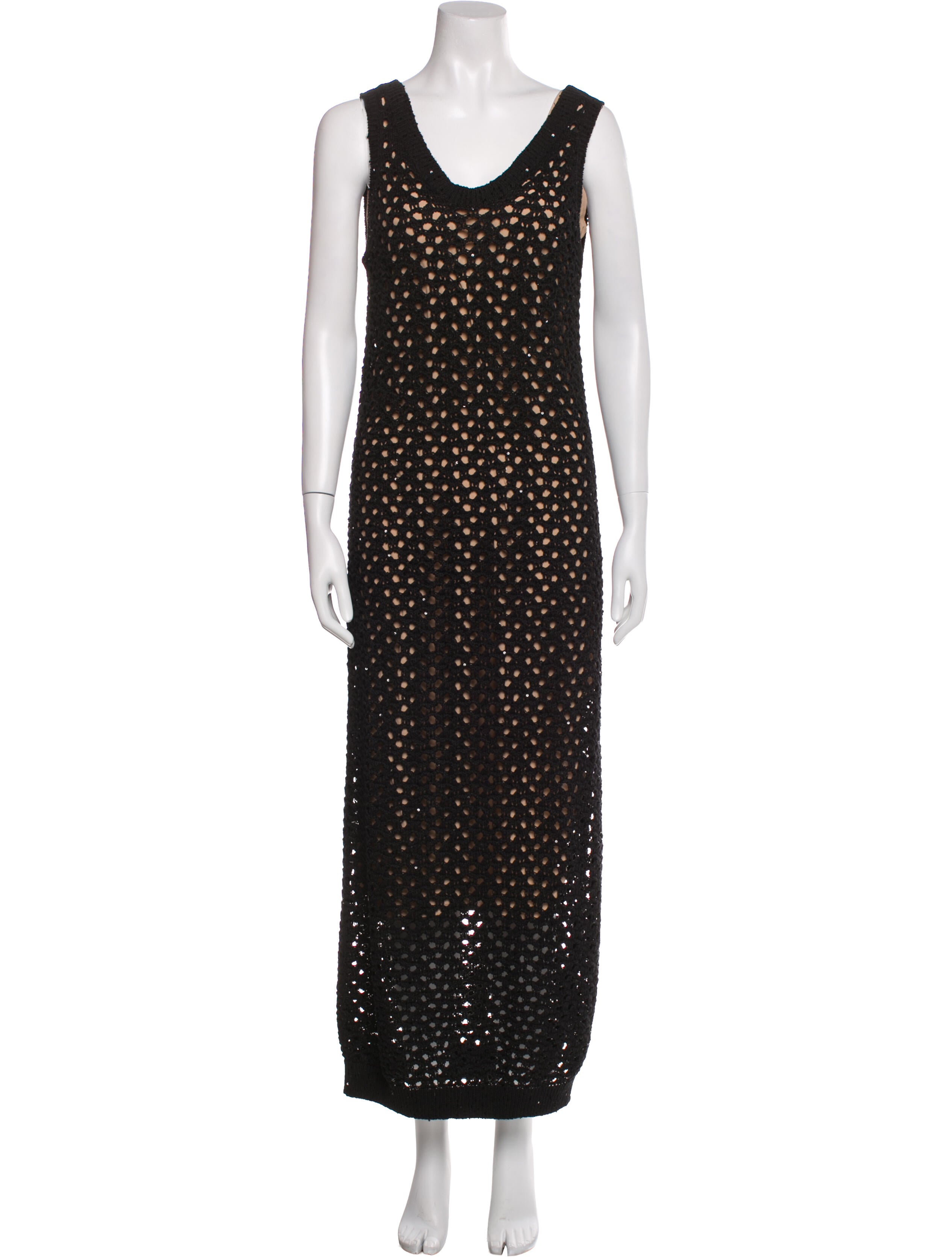 Brunello Cucinelli Scoop Neck Long Dress