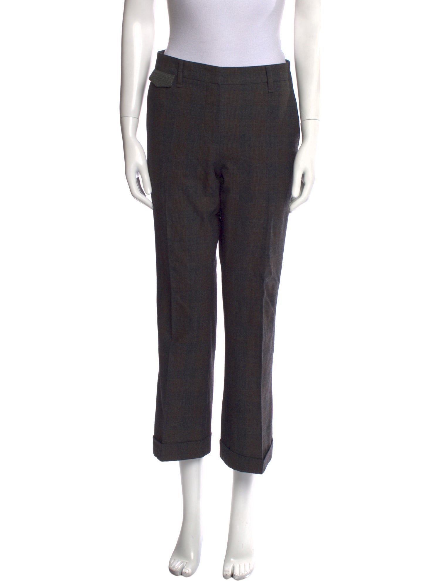 Brunello Cucinelli Virgin Wool Wide Leg Pants