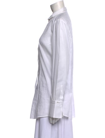 Brunello Cucinelli Long Sleeve Button-Up Top