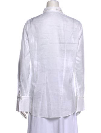 Brunello Cucinelli Long Sleeve Button-Up Top