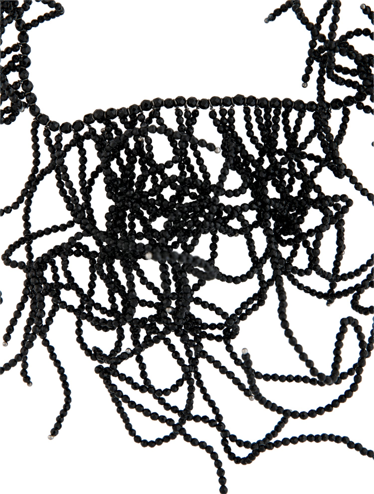 Brunello Cucinelli Leather Beaded Branch Choker Necklace