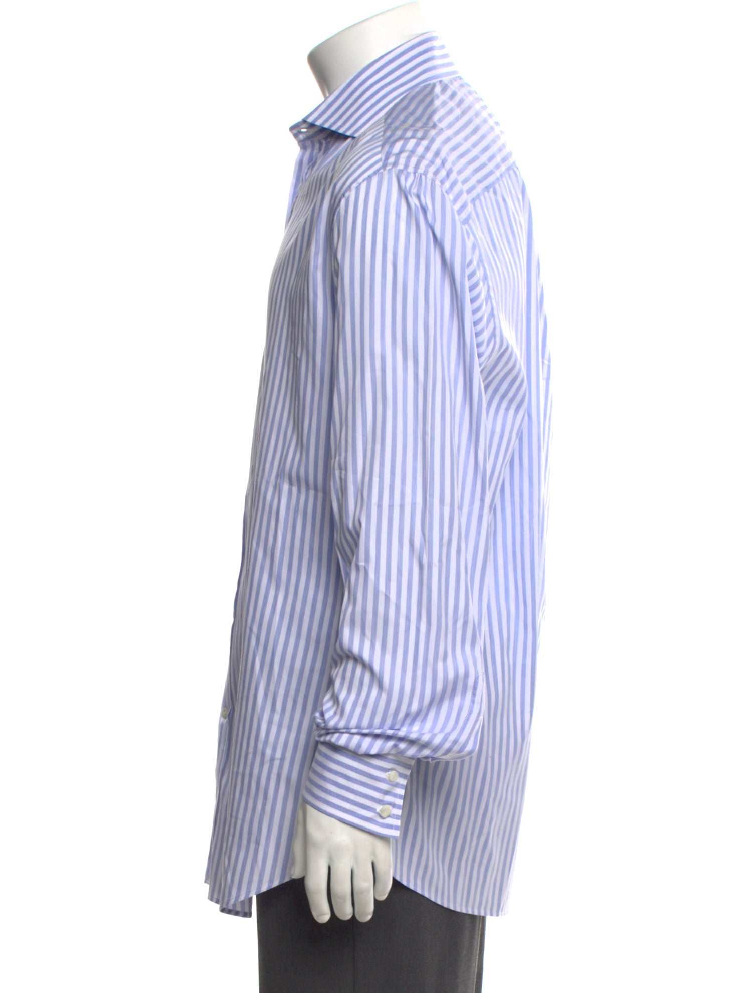 Brunello Cucinelli Striped Long Sleeve Dress Shirt