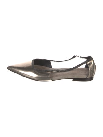 Brunello Cucinelli Leather Beaded Accents Ballet Flats
