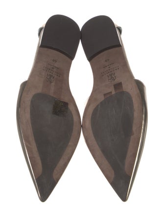 Brunello Cucinelli Leather Beaded Accents Ballet Flats