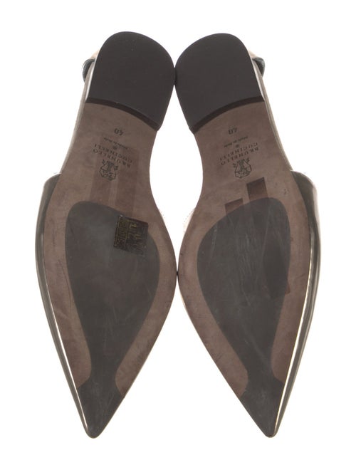 Brunello Cucinelli Leather Beaded Accents Ballet Flats